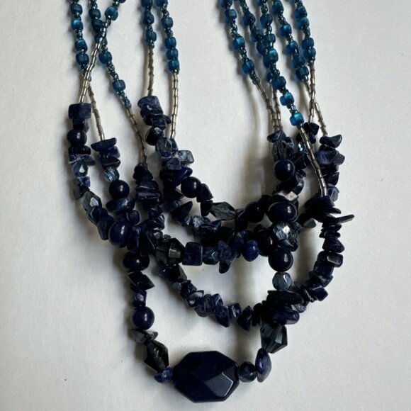 2/$18 SALE Chicos NECKLACE Long Bohemian Boho Fairycore Chip Stone Gypsy - Picture 8 of 8